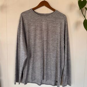 Patagonia Heather Gray Long Sleeve Men's Tee